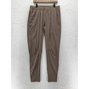 Abercrombie YPB Pants Mens Large Long Brown Jogger Athletic Running Zip Ankle